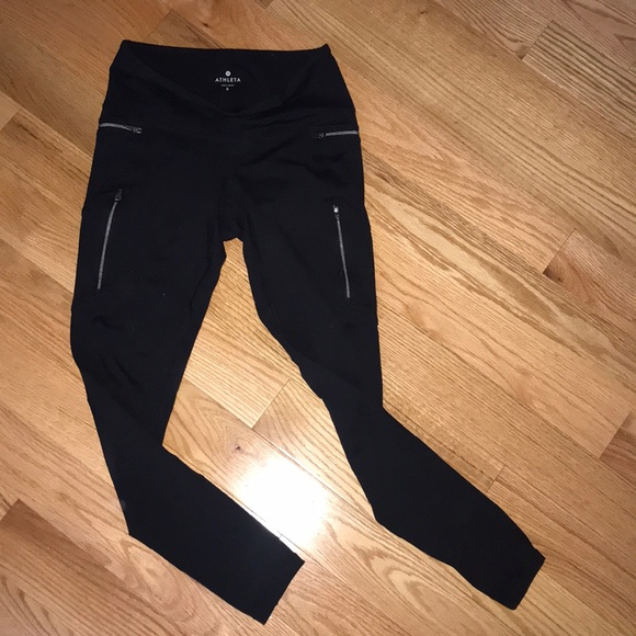 athleta leggings with zippers